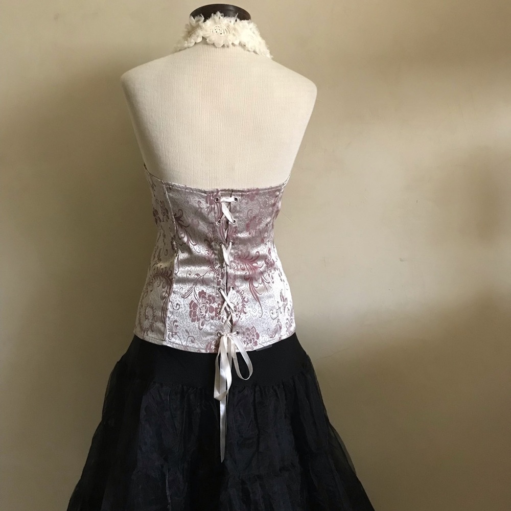 Vintage Corset Style Brocade Top